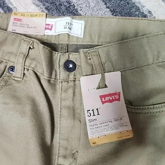 Vintage Levi's 511 Slim Fit boys jeans. Size 14 27x27" Nwt - Picture 4 of 5